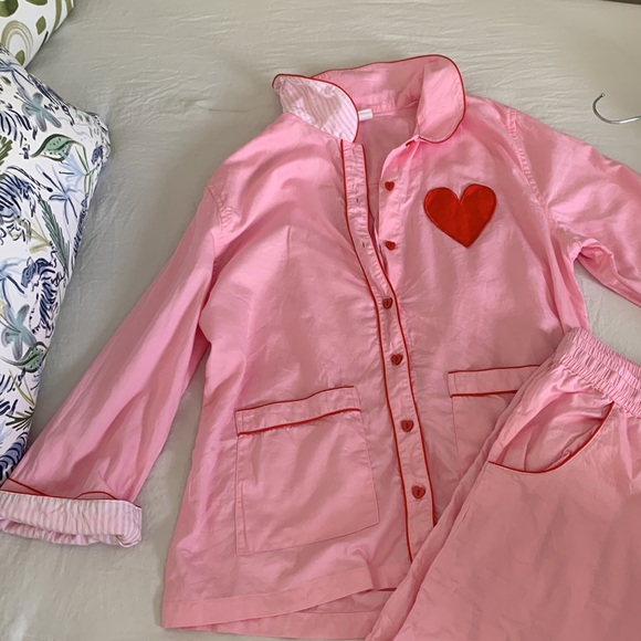 Lake x Atlantic Pacific Heart PJ set. ❤️ Size S. - Picture 3 of 3